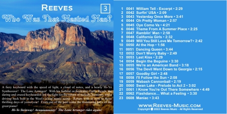 Click here to view and download the Full Color Album Cover from the Reeves Motal Piano and Synthesizer Music Website