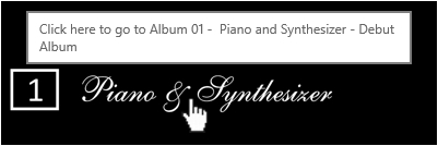 Screen capture showing typical album navigation graphic showing tool tip as shown on the Reeves Motal Piano and Synthesizer Music Website