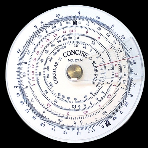 Photo of Circular Slide Rule as shown on the Reeves Motal Piano and Synthesizer Music Website
