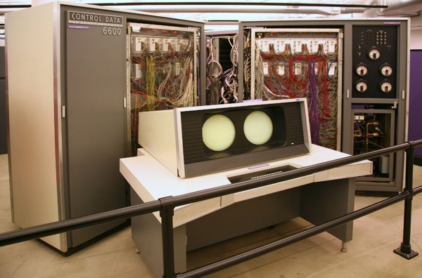 Photo of Control Data 6600 Supercomputer as shown on the Reeves Motal Piano and Synthesizer Music Website