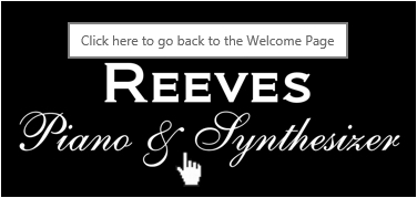 Screen capture showing Welcome Logo Heading showing tool tip as shown on the Reeves Motal Piano and Synthesizer Music Website